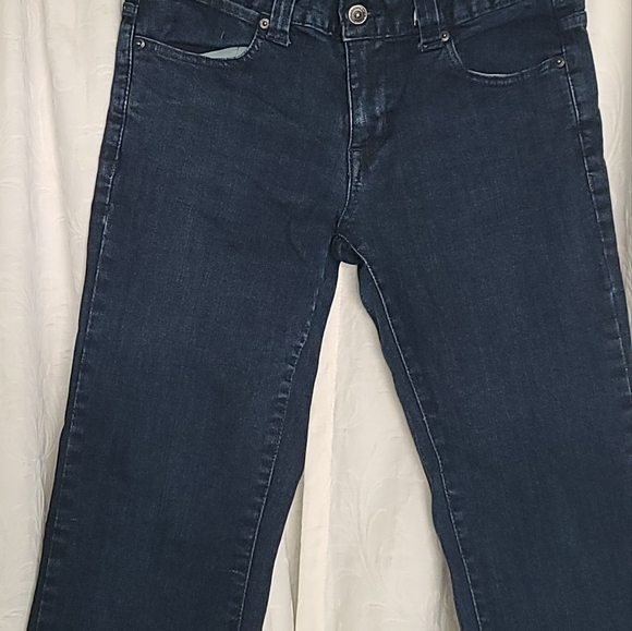 𝅺PAPER Denim & Cloth low rise flare dark wash size 28 - Picture 2 of 6